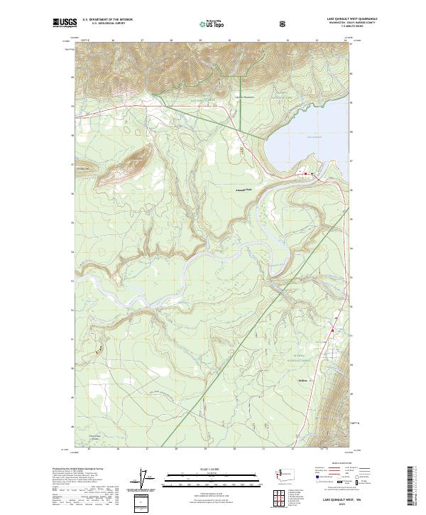 Lake Quinault West topographic map thumbnail
