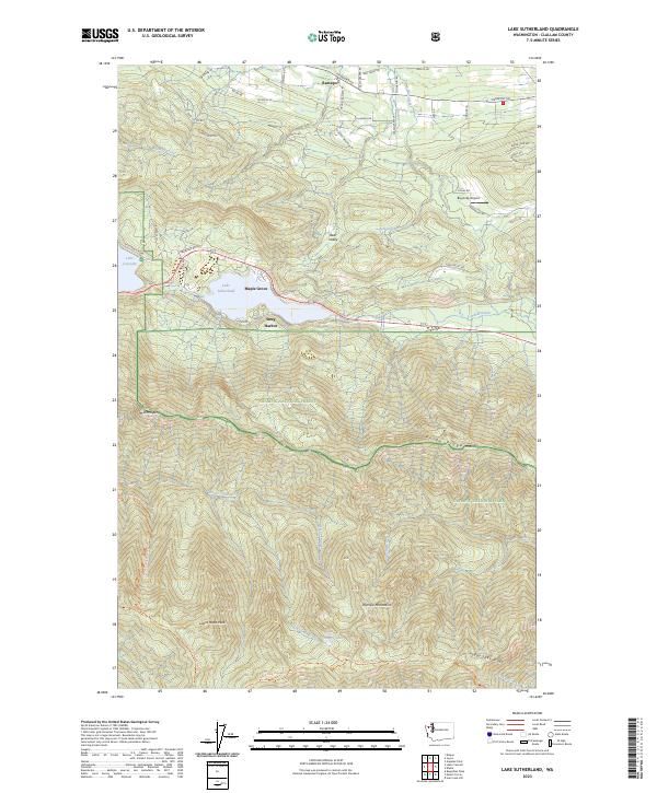 Lake Sutherland topographic map thumbnail