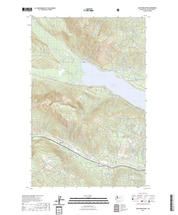 Lake Wenatchee 2023 topographic map thumbnail
