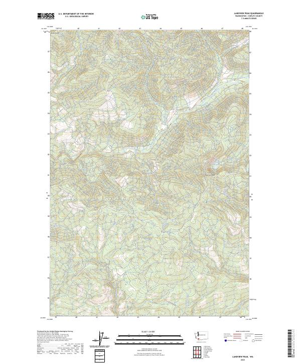 Lakeview Peak topographic map thumbnail