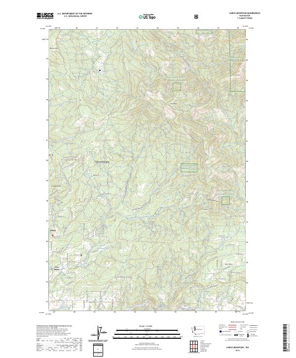 Larch Mountain 2023 topographic map thumbnail