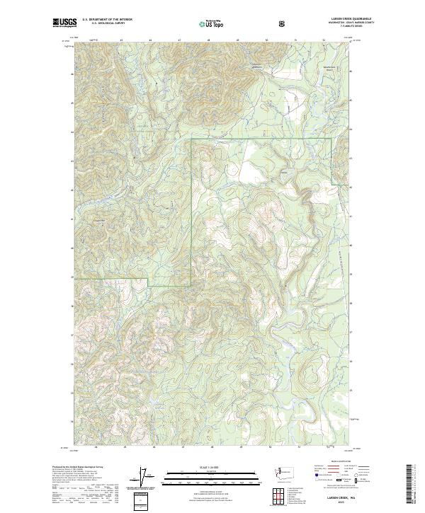 Larsen Creek topographic map thumbnail