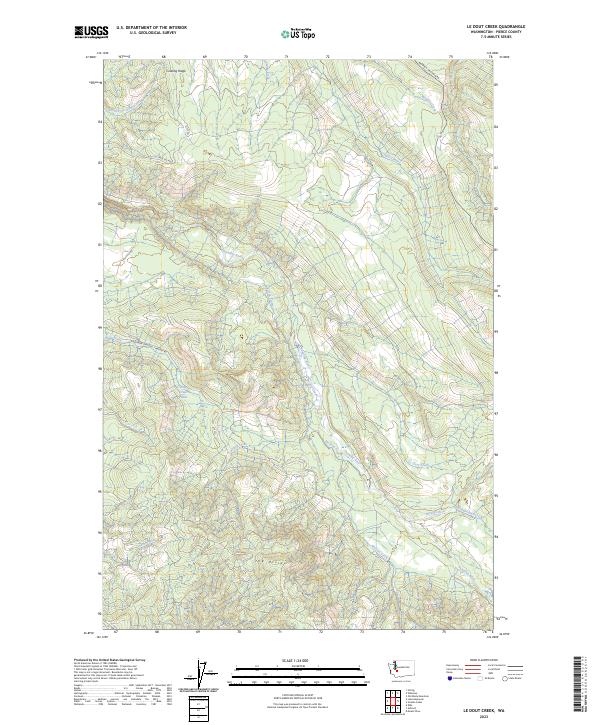 Le Dout Creek topographic map thumbnail
