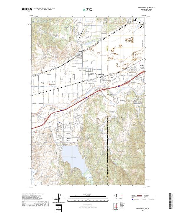 Liberty Lake topographic map thumbnail
