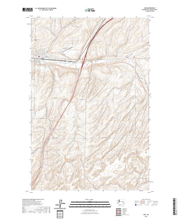 Lind topographic map thumbnail