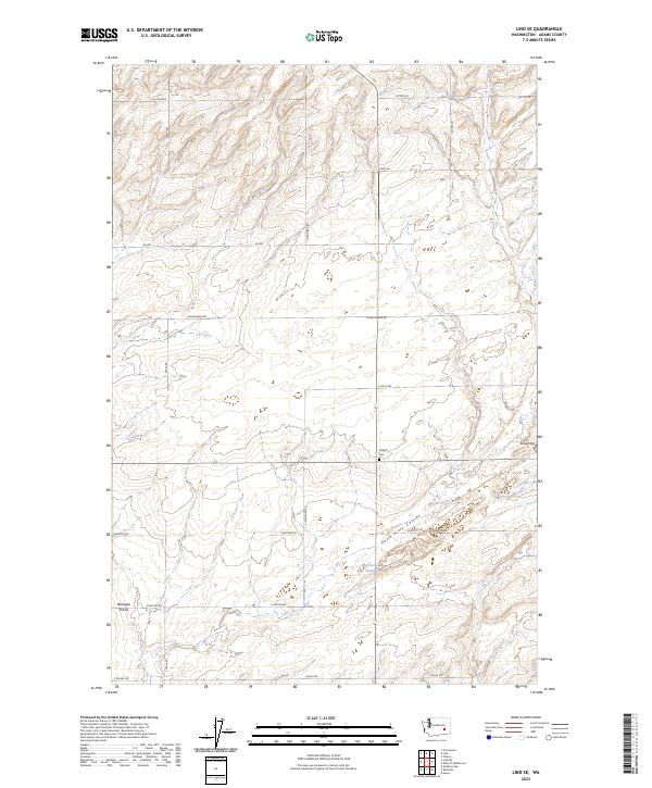 Lind SE topographic map thumbnail