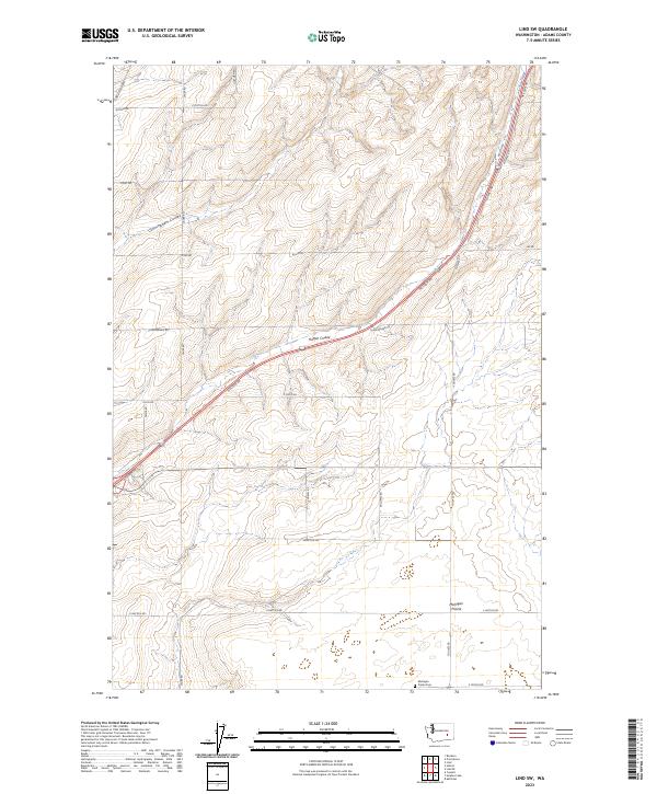 Lind SW topographic map thumbnail