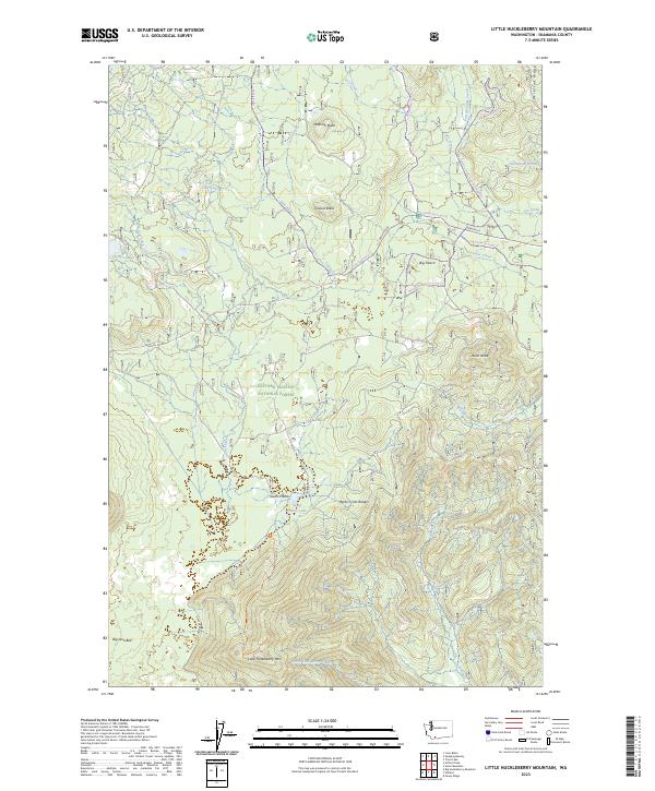 Little Huckleberry Mountain topographic map thumbnail