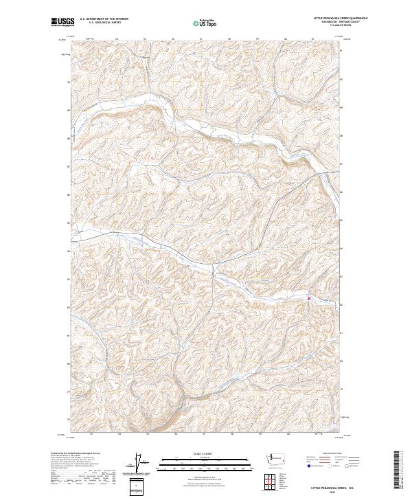 Little Penawawa Creek topographic map thumbnail