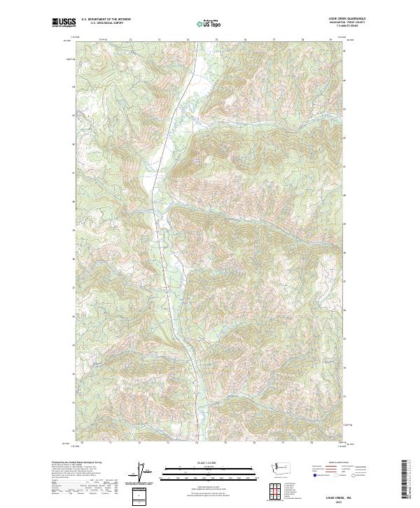 Louie Creek topographic map thumbnail