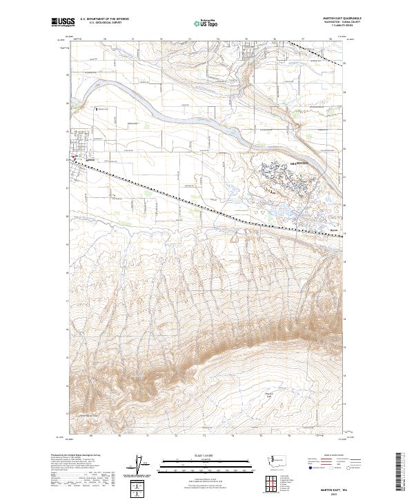 Mabton East topographic map thumbnail