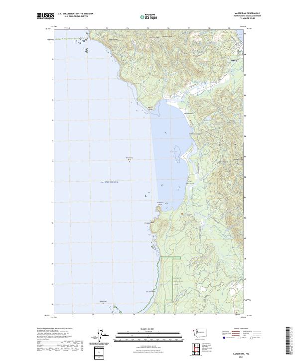 Makah Bay topographic map thumbnail