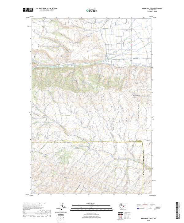 Manastash Creek 2023 topographic map thumbnail