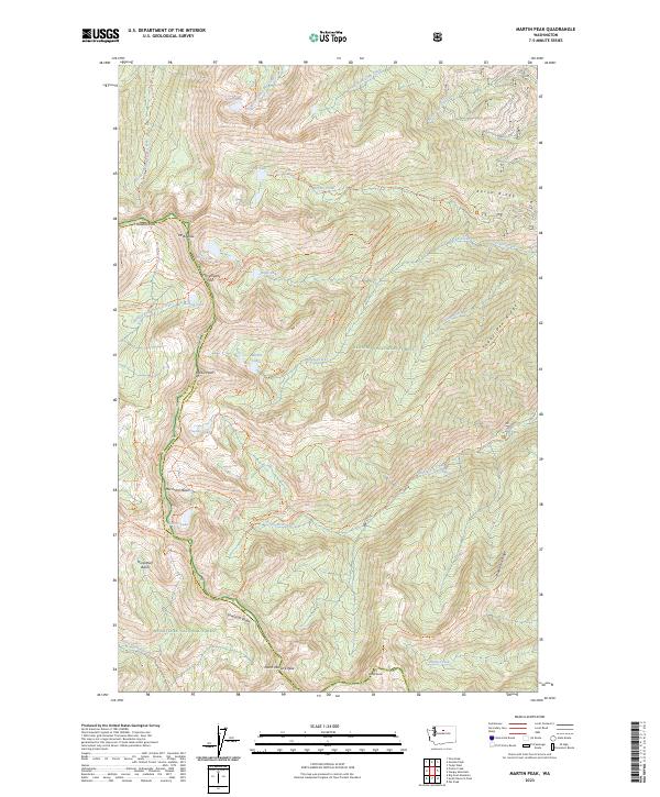 Martin Peak topographic map thumbnail
