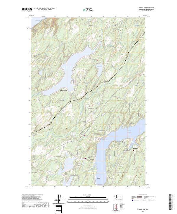 Mason Lake topographic map thumbnail