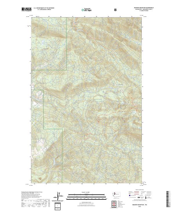 Meadow Mountain 2023 topographic map thumbnail