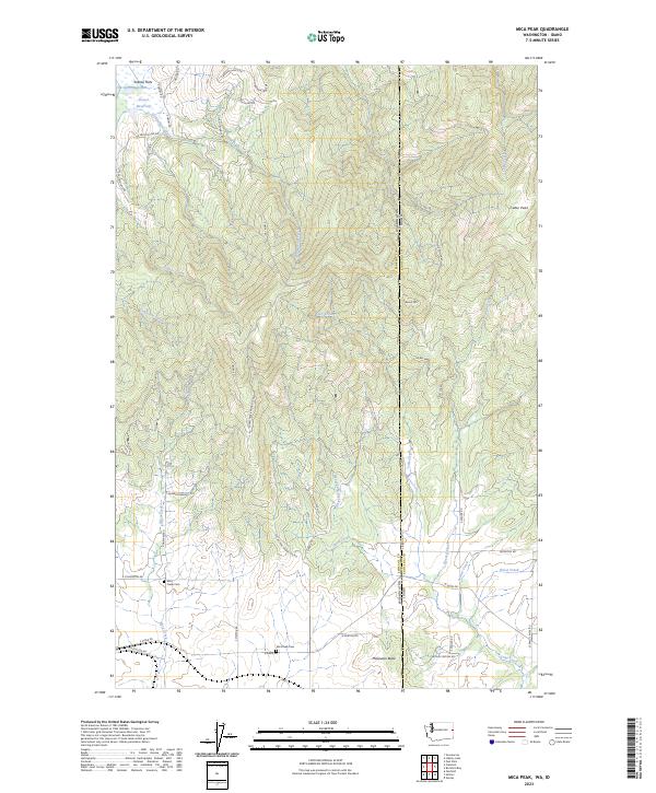 Mica Peak topographic map thumbnail