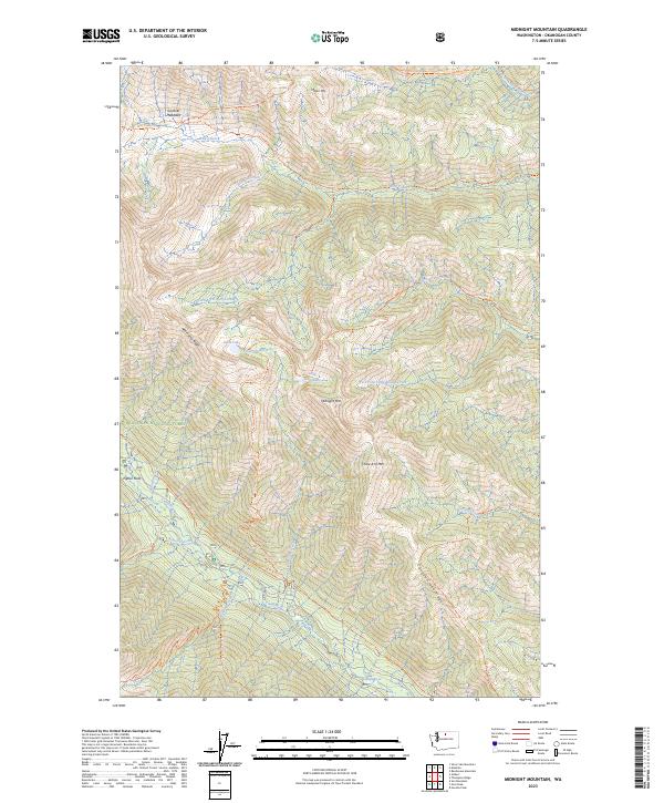 Midnight Mountain topographic map thumbnail