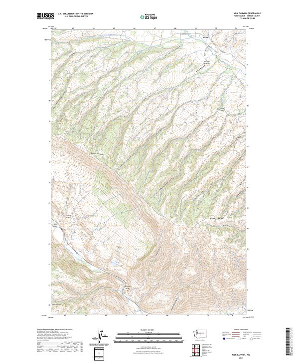 Milk Canyon topographic map thumbnail