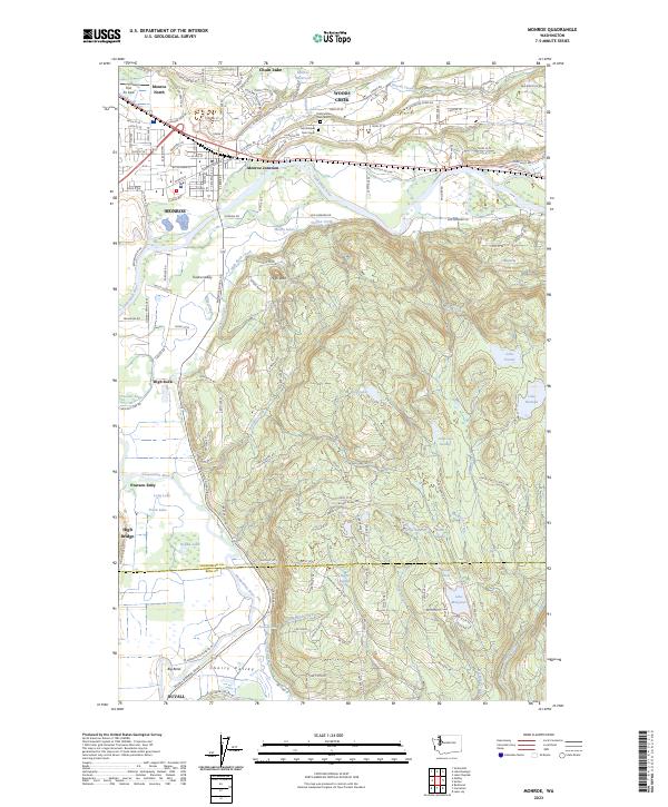 Monroe 2023 topographic map thumbnail