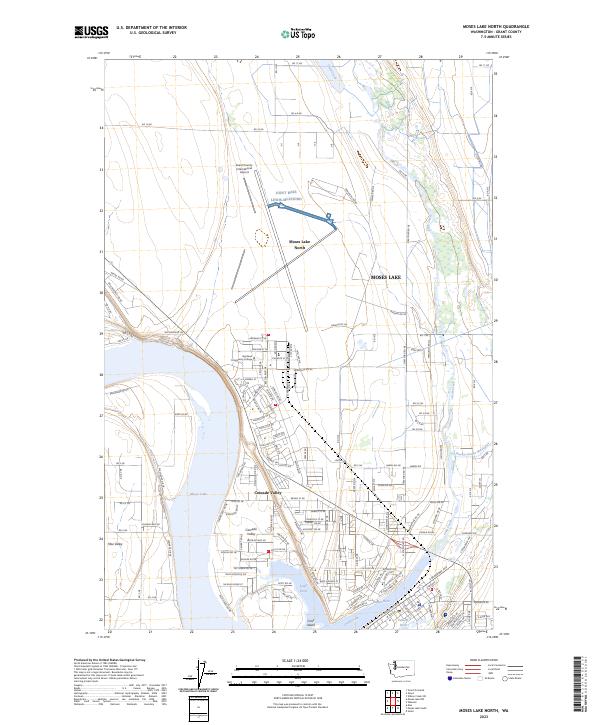 Moses Lake North topographic map thumbnail