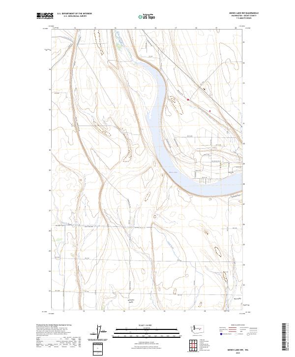 Moses Lake NW topographic map thumbnail