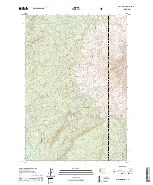 Mount Adams West topographic map thumbnail