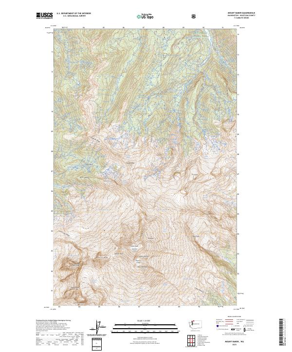 Mount Baker topographic map thumbnail