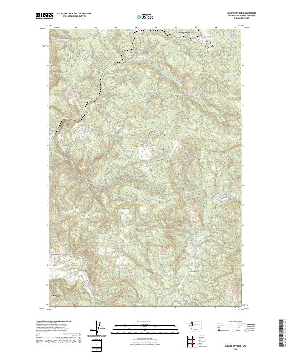 Mount Brynion 2023 topographic map thumbnail