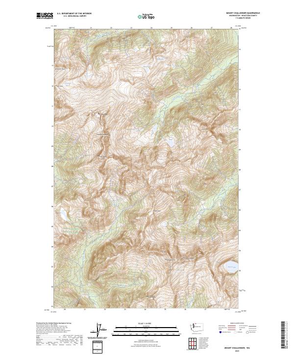 Mount Challenger topographic map thumbnail