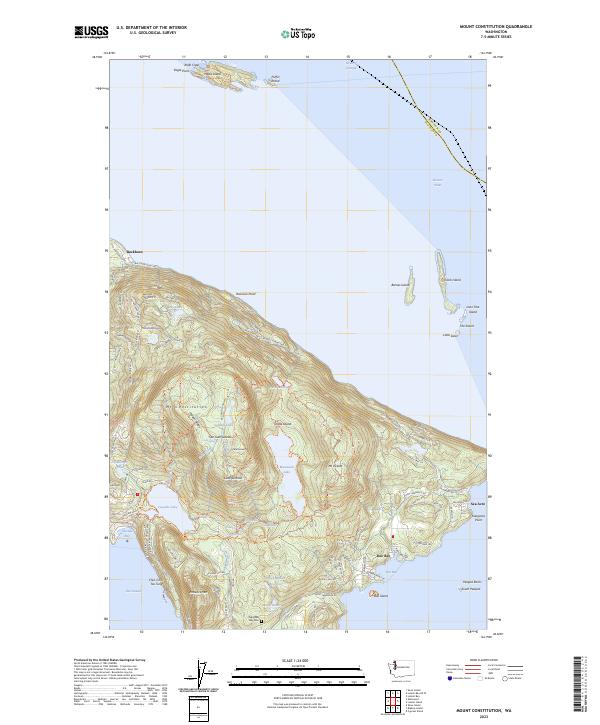 Mount Constitution topographic map thumbnail