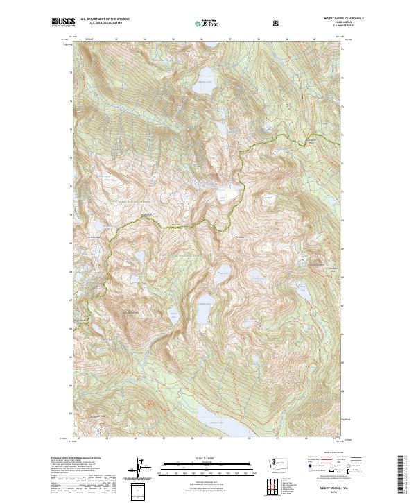 Mount Daniel 2023 topographic map thumbnail