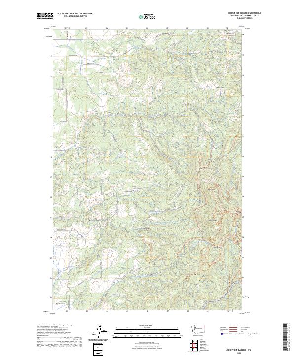 Mount Kit Carson topographic map thumbnail
