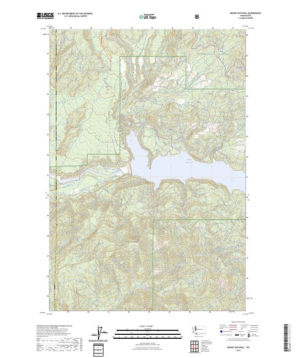 Mount Mitchell topographic map thumbnail