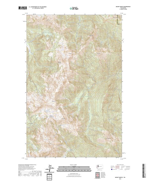 Mount Queets 2023 topographic map thumbnail