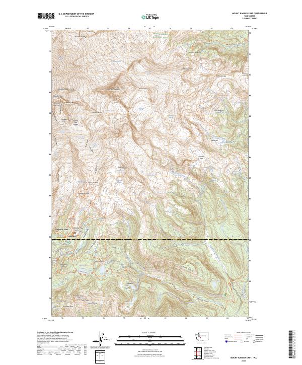 Mount Rainier East 2023 topographic map thumbnail