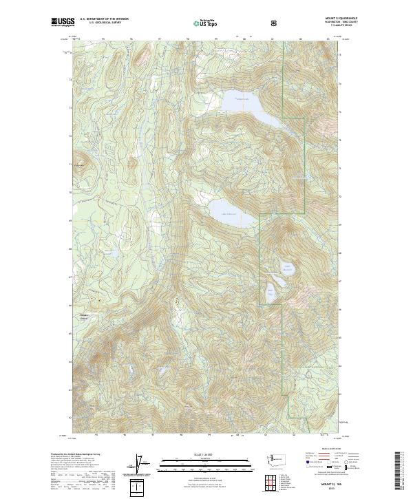 Mount Si topographic map thumbnail