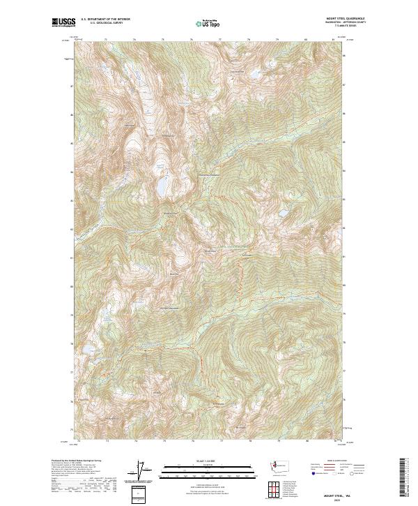 Mount Steel 2023 topographic map thumbnail