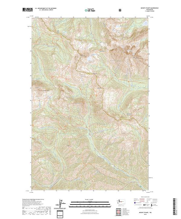 Mount Stuart topographic map thumbnail