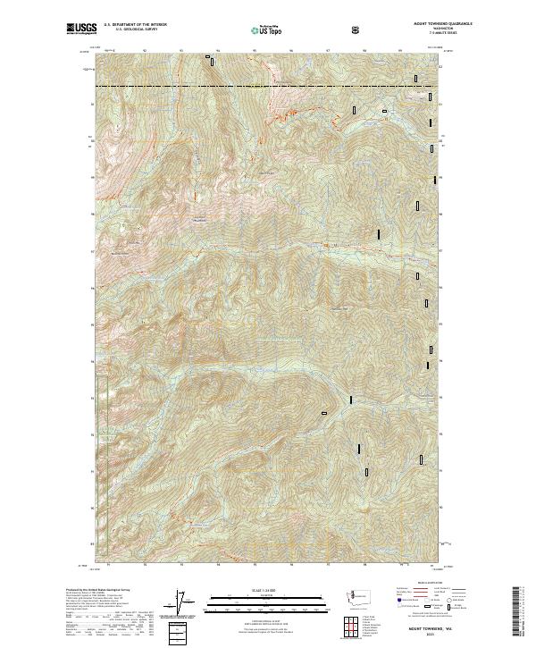 Mount Townsend topographic map thumbnail