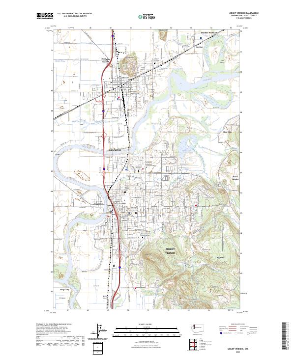 Mount Vernon topographic map thumbnail