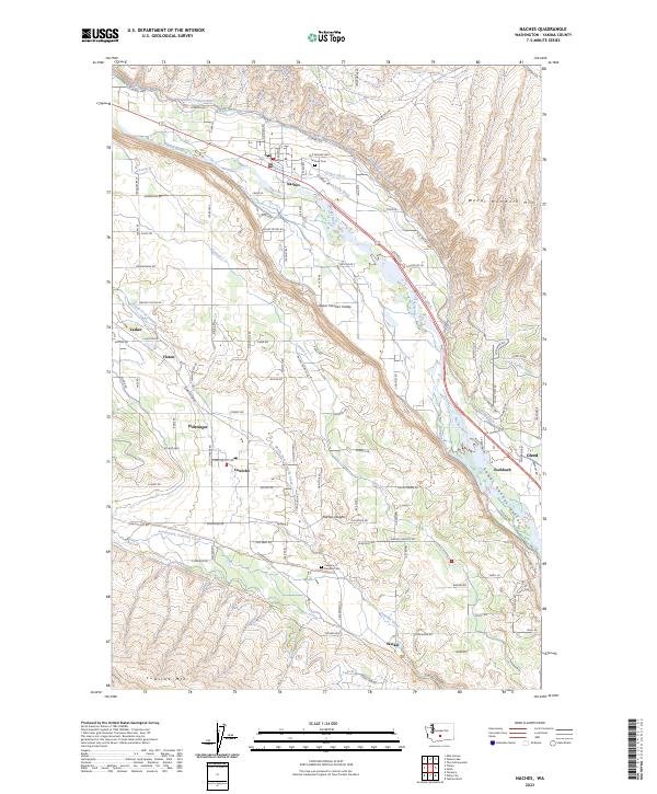 Naches 2023 topographic map thumbnail