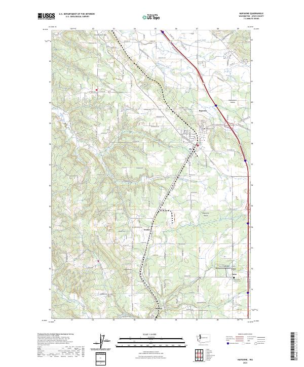 Napavine topographic map thumbnail