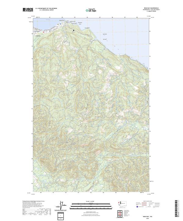 Neah Bay topographic map thumbnail