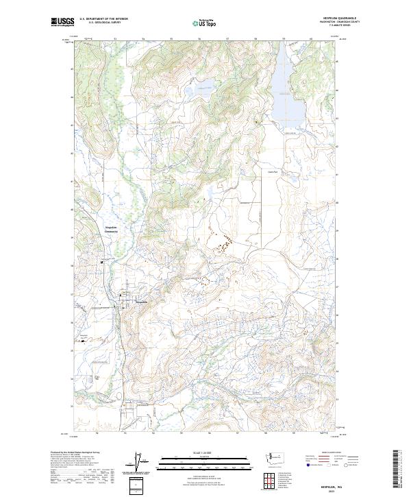 Nespelem topographic map thumbnail