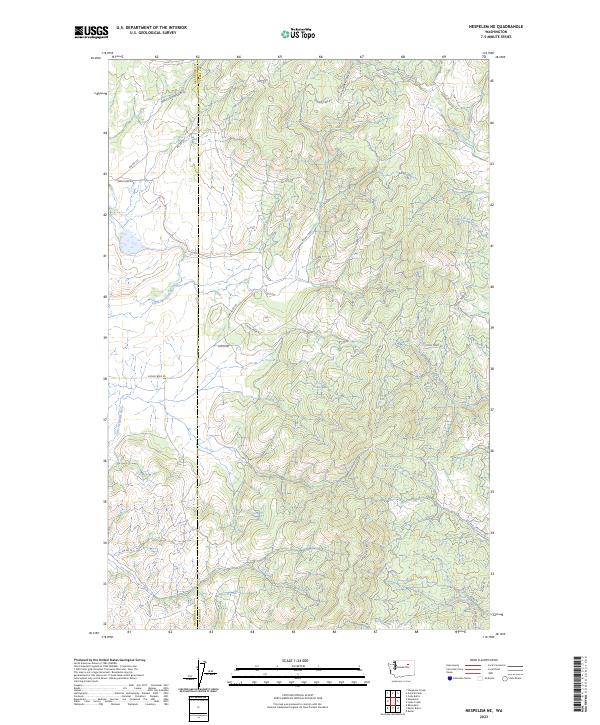 Nespelem NE topographic map thumbnail