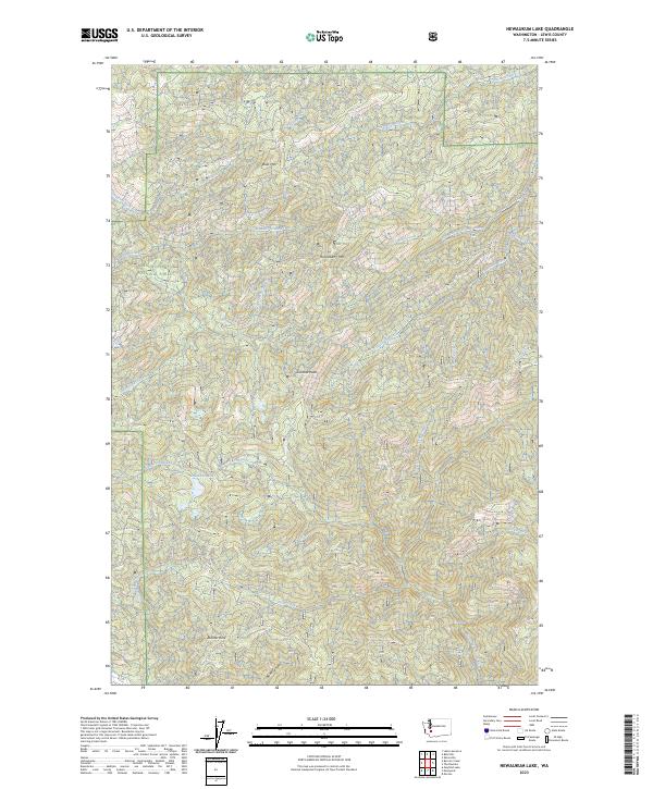 Newaukum Lake topographic map thumbnail