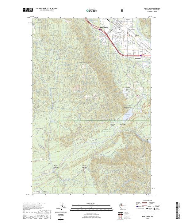 North Bend topographic map thumbnail