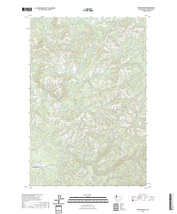 North Nemah 2023 topographic map thumbnail