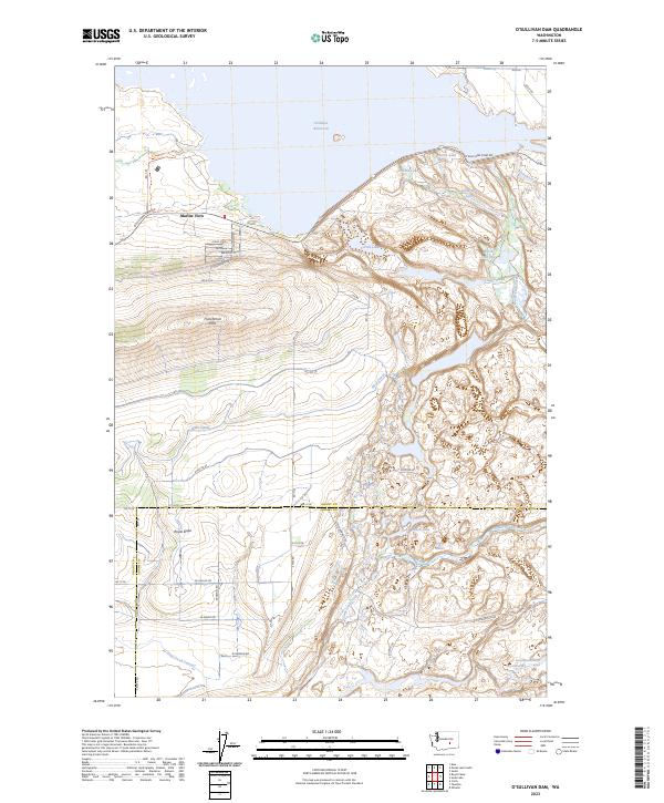 O'Sullivan Dam topographic map thumbnail